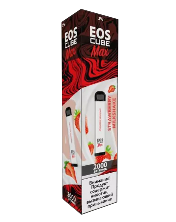 Одноразовая электронная сигарета EOS Cube Max 2% Strawberry Milkshake
