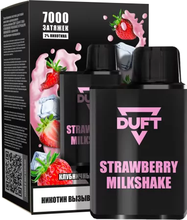 Одноразовая электронная сигарета Duft 7000 Strawberry Milkshake M