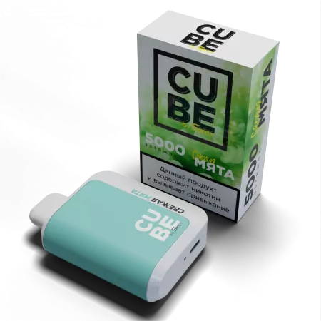 Одноразовая электронная сигарета Skey Cube 5000 - Свежая Мята M — фото 2