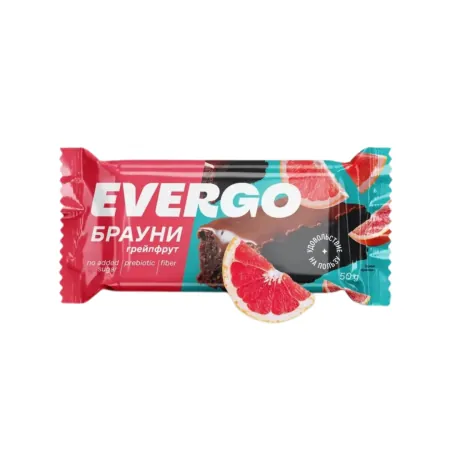 Пирожное протеиновое Evergo 50г Брауни с грейпфрутом