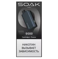 Одноразовая электронная сигарета Soak 9000 (Dark Blue) - Grapefruit Lemon M