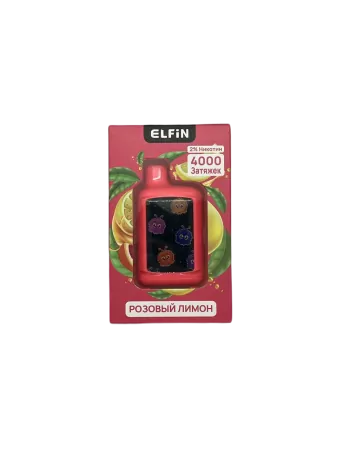 Одноразовая электронная сигарета Elfin Extra 4000 Розовый лимон