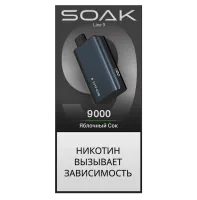 Одноразовая электронная сигарета Soak 9000 (Dark Blue) - Apple Juice M