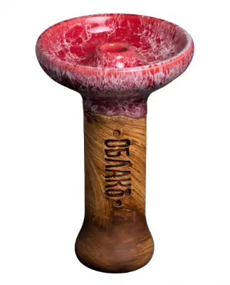 Чаша для кальяна глиняная Облако Phunnel M Glaze 31 (Красно-белая)