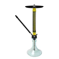 Кальян Mamay Customs Coilovers Чёрный/Жёлтый (Шахта,мундштук)
