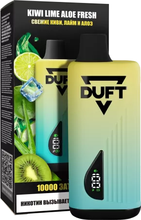 Одноразовая электронная сигарета Duft 10000 Kiwi Lime Aloe Fresh M