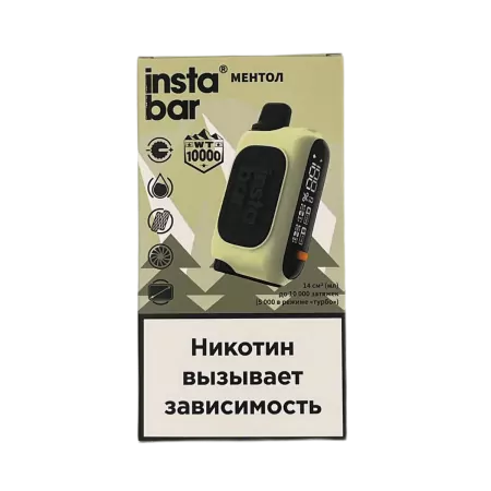 Одноразовая электронная сигарета Instabar WT 10000 M - Ментол M