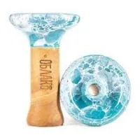 Чаша глиняная Облако Phunnel M Glaze (Голубо-белый мрамор)